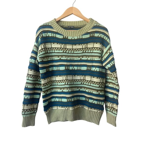 Wild Fable Womens Coogi Style Sweater Size XS Retro Y2K 90s Crewneck Striped - Picture 1 of 7